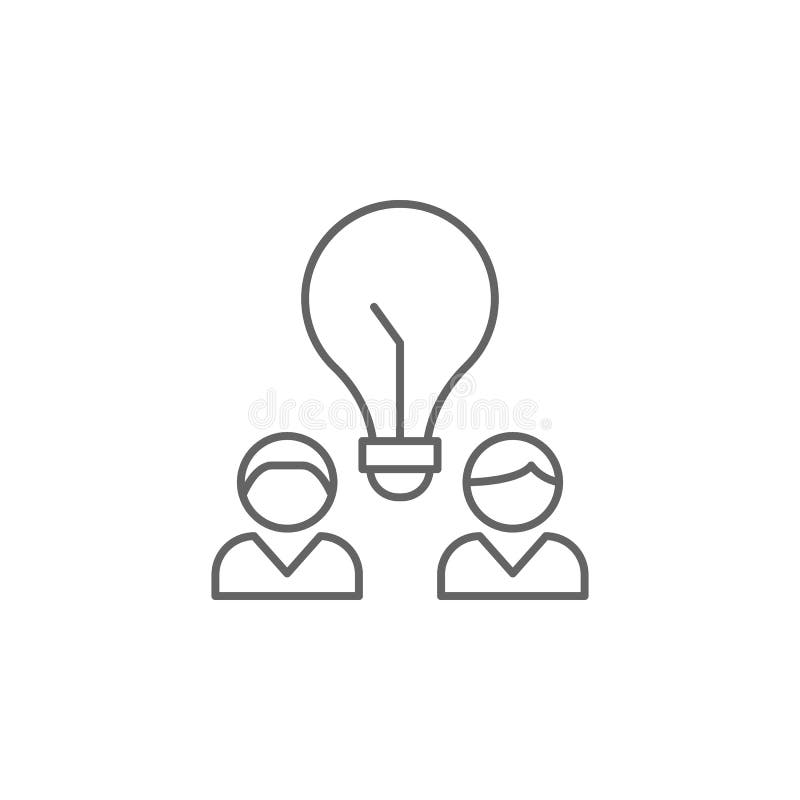 Idea bubble friendship outline icon. Elements of friendship line icon. Signs, symbols and vectors can be used for web, logo stock illustration