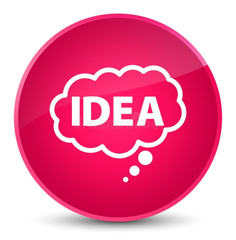 Idea bubble icon elegant pink round button royalty free illustration