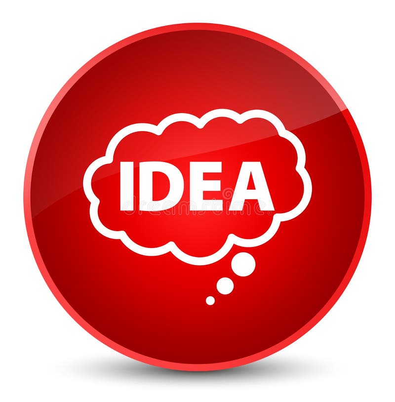 Idea bubble icon elegant red round button vector illustration