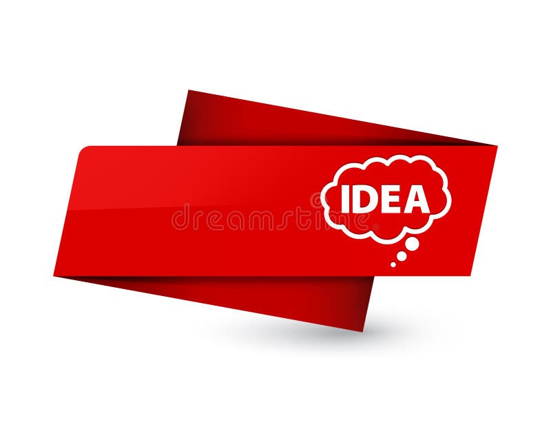 Idea bubble icon premium red tag sign vector illustration