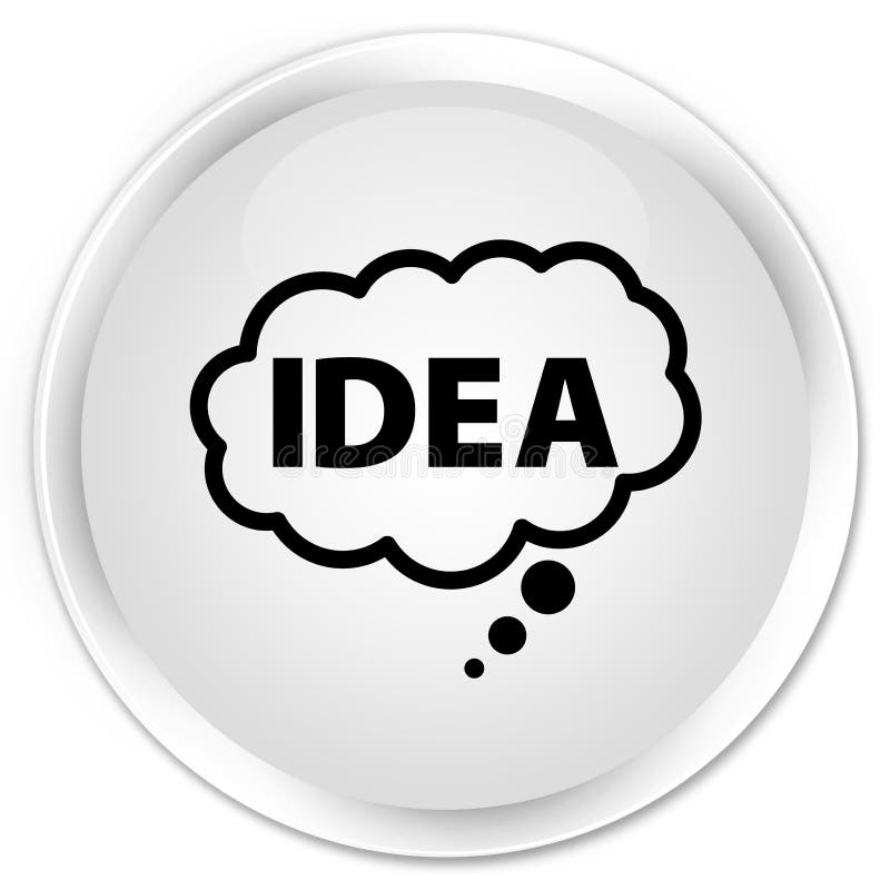 Idea bubble icon premium white round button stock illustration