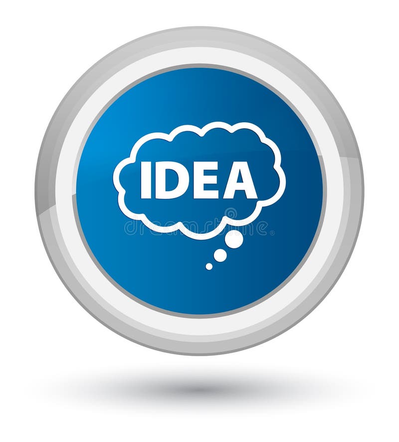 Idea bubble icon prime blue round button royalty free illustration