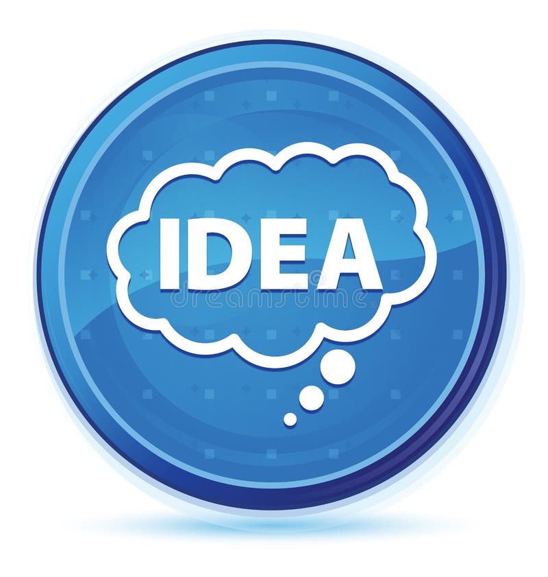 Idea bubble icon midnight blue prime round button stock illustration