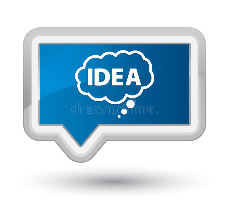 Idea bubble icon prime blue banner button royalty free illustration