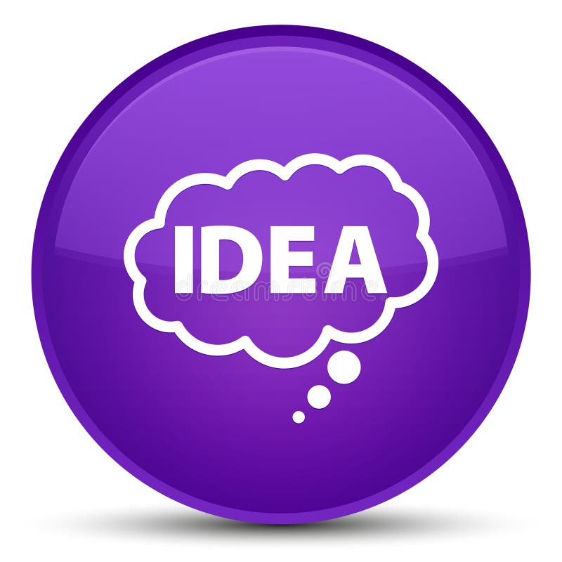 Idea bubble icon special purple round button royalty free illustration
