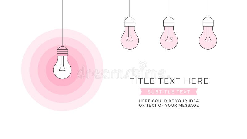 Idea concept. Background for advertising stock illustration