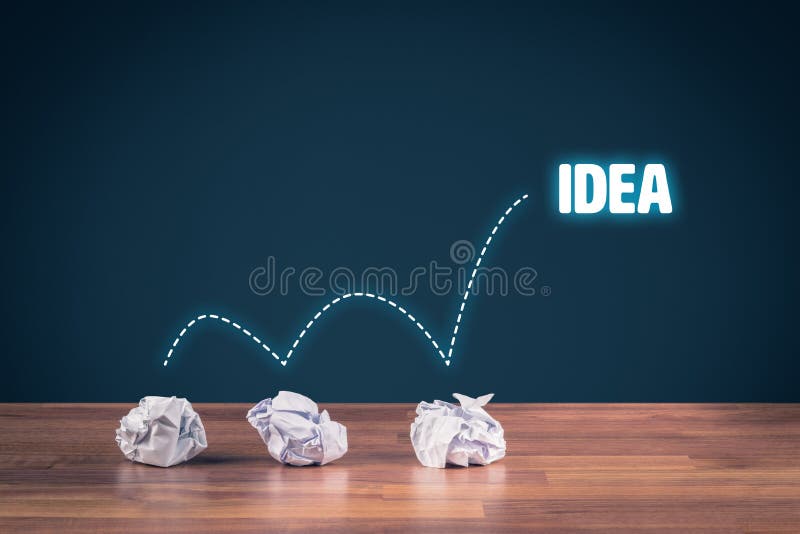 Idea and creative process stock image