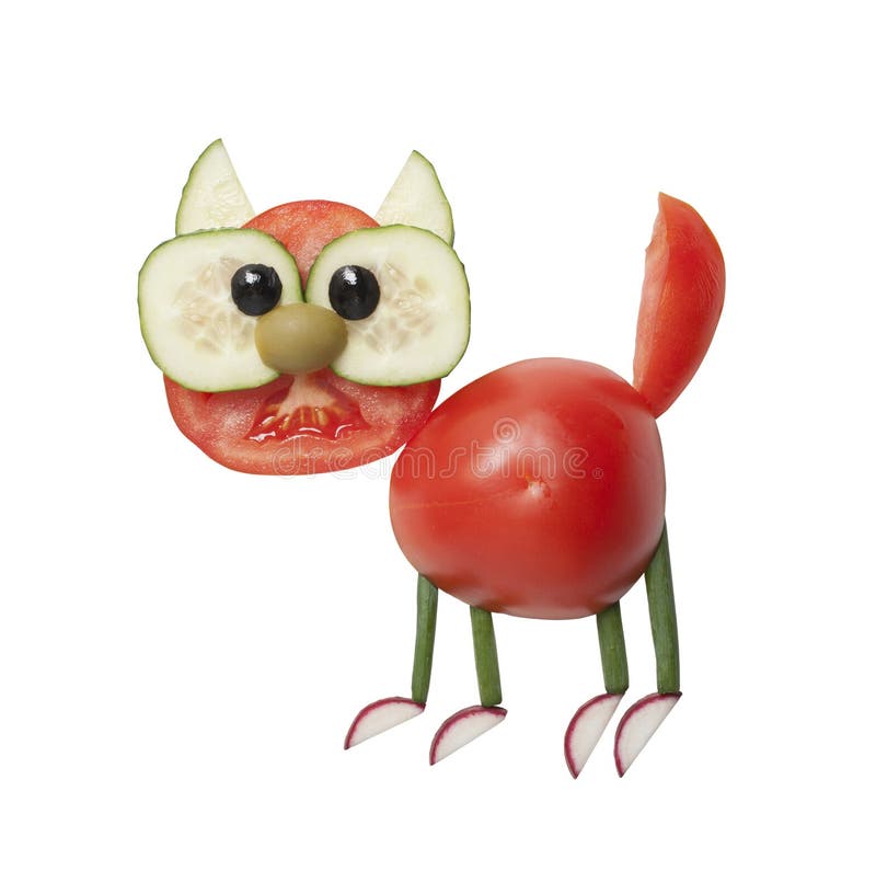 Idea De Hacer Un Gato Con Los Tomates Imagen De Archivo Imagen De Tomates Idea 126501539