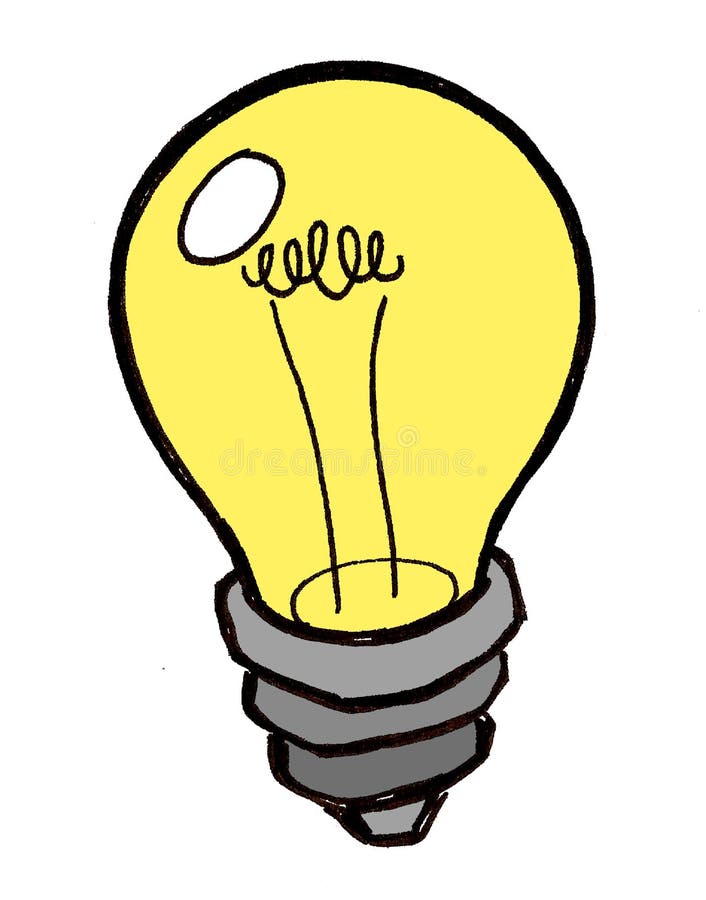 Idea De La Bombilla En Color Ilustración del Vector - Ilustración de idea,  bulbo: 8842499