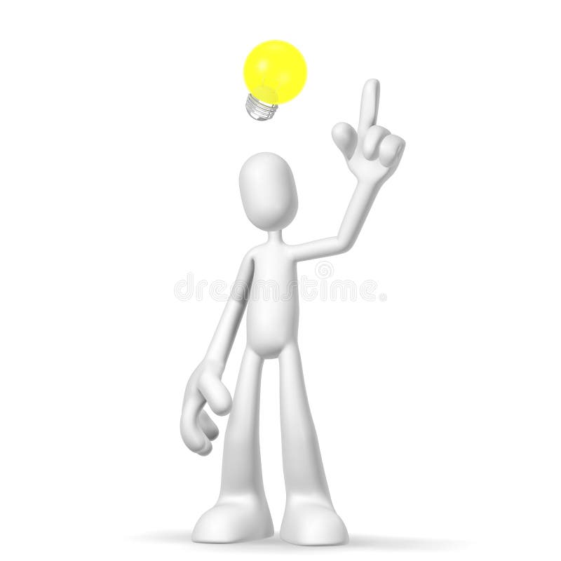 Idea de personaje 3D ilustración del vector