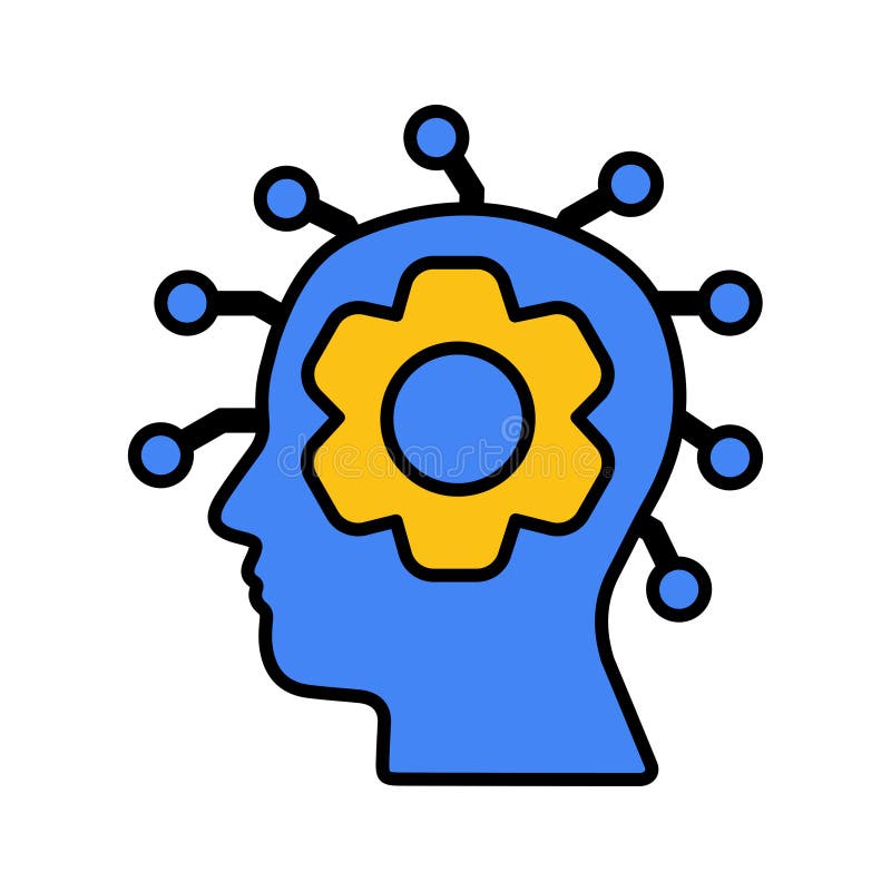 Idea development, creative icon royalty free illustration