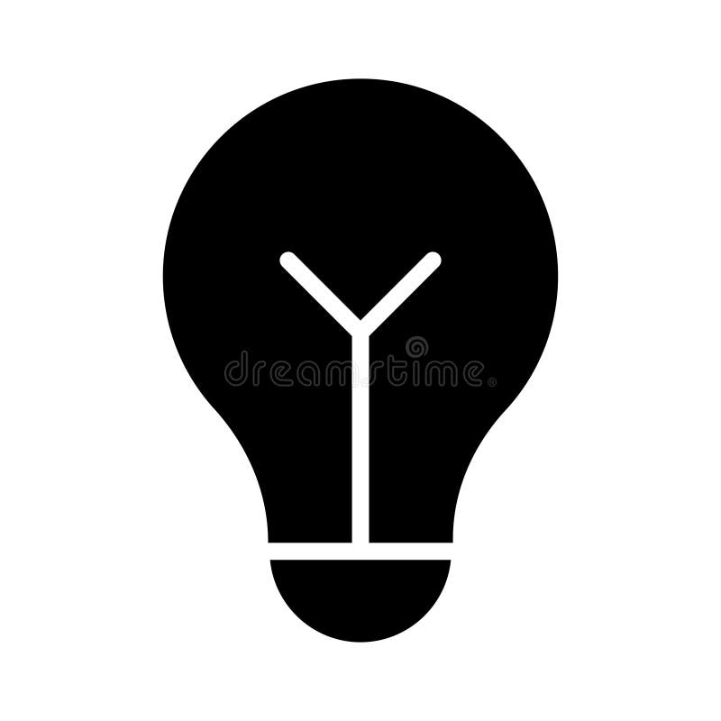 Idea dünne Glyphe flache Ikone vektor abbildung