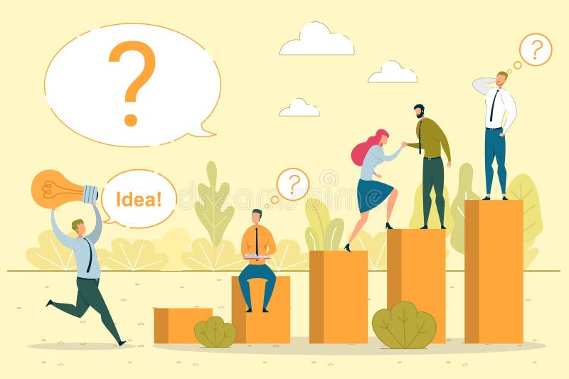 Idea Generation, Brainstorm Vector Illustration stock illustration