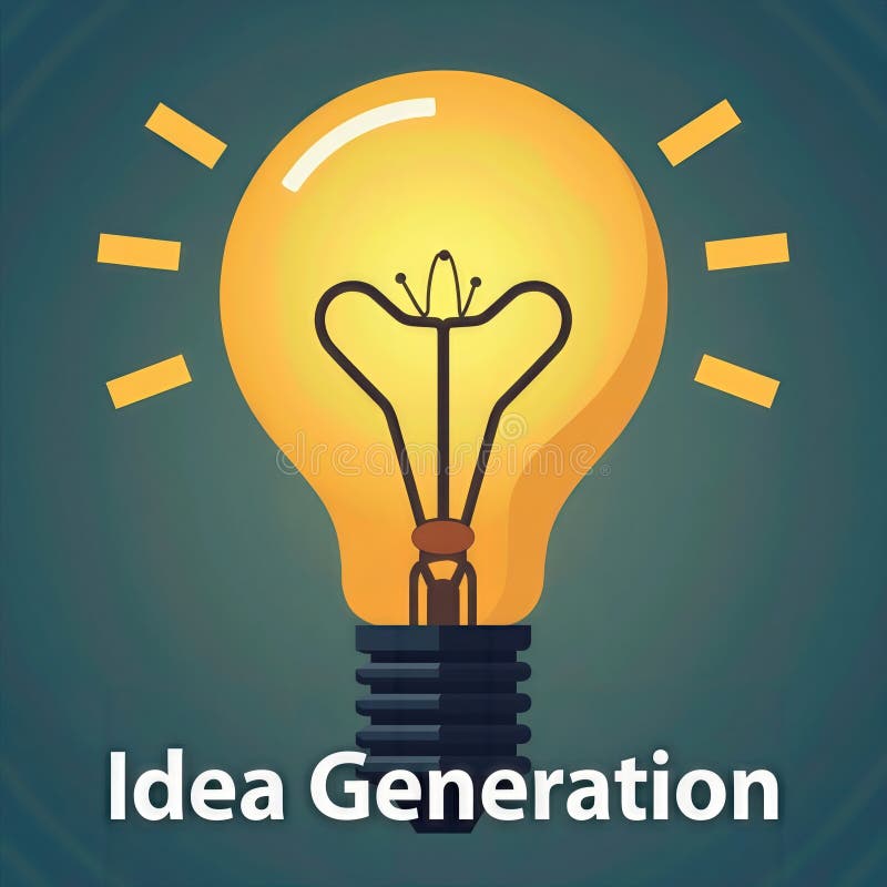 Idea Generation Light Bulb Concept vector illustration