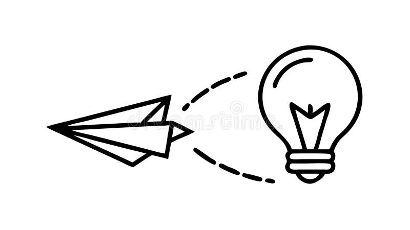 Idea Launch Icon: Flying Concepts Rapid Innovation Spread, vector design Generative AI royalty free illustration