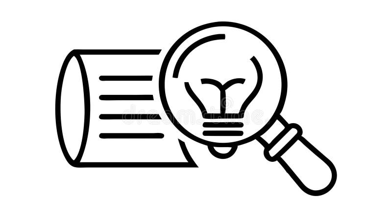 Idea Research and Documentation Icon Vector Illustration, vector design Generative AI vector illustration