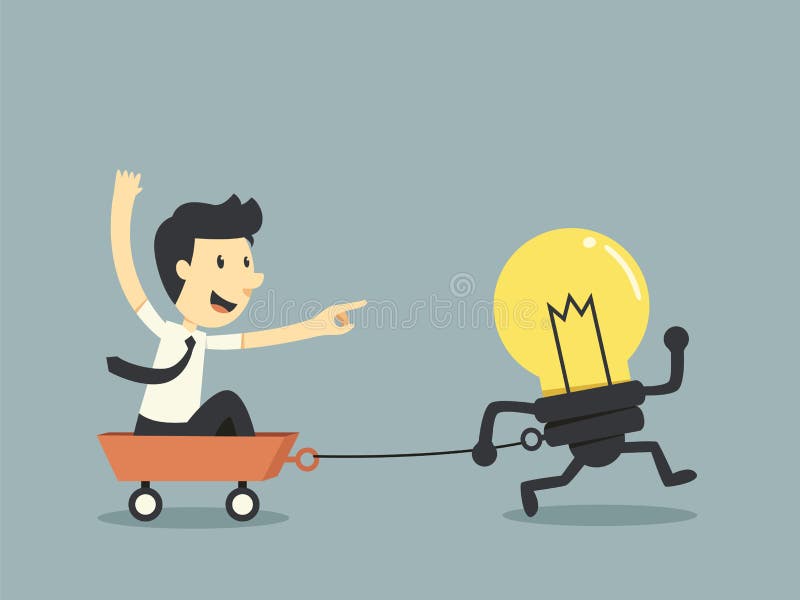 Idea run royalty free illustration