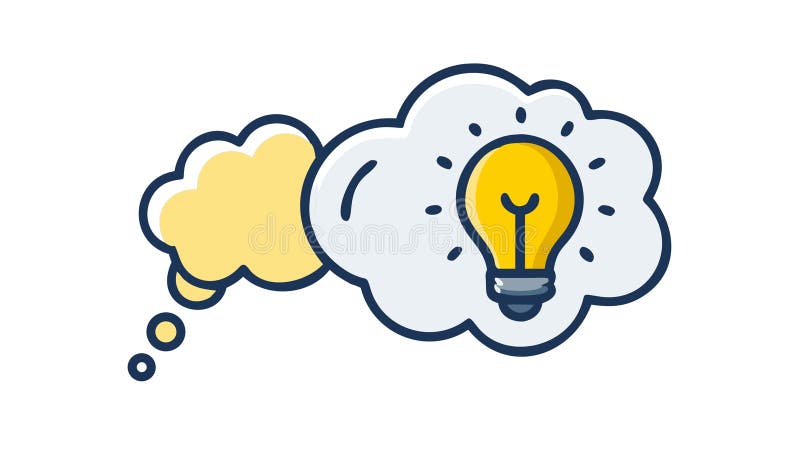 Idea Speech Bubble Icon Creative Thoughts and Innovative Solutions, vector design Generative AI vector illustration
