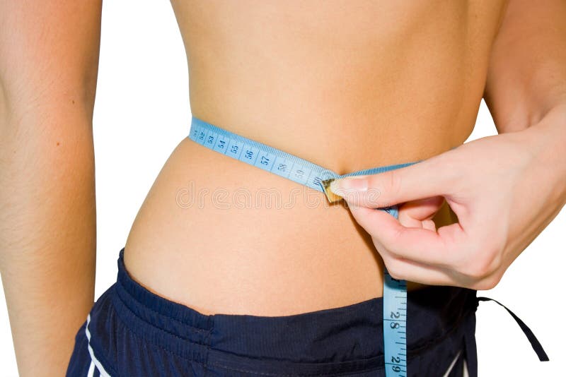 Healthy Female Body With Measuring Tape Stock Photo - Download