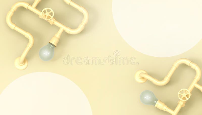 Ideeën Inspiratie voor industrieel concept Kunst achtergrond met hulpstukken en kleppen voor gele pijpleidingen vector illustratie Ideeën Inspiratie voor industrieel concept Kunst achtergrond met hulpstukken en kleppen voor gele pijpleidingen vector illustratie
