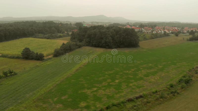 Ideia aérea dos campos do milho