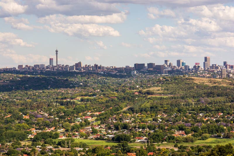 Ideia da skyline da cidade de Joanesburgo de Northcliff