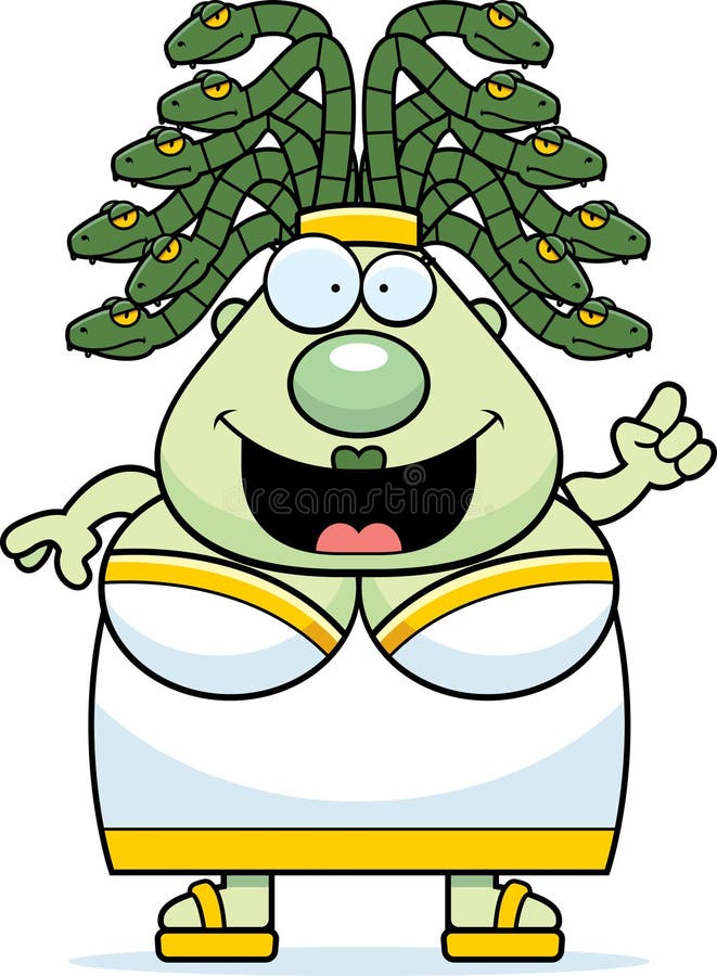 Ideia do Medusa dos desenhos animados ilustração do vetor Ideia do Medusa dos desenhos animados ilustração do vetor