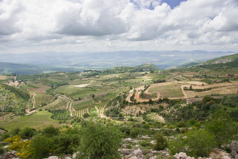 View of the golan heights and the Galilee - northern israel. View of the golan heights and the Galilee - northern israel