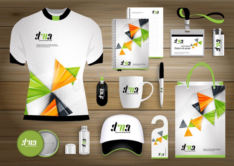 A identidade corporativa do negócio dos artigos do presente, Vector a cor que abstrata as lembranças relativas à promoção projeta ilustração do vetor A identidade corporativa do negócio dos artigos do presente, Vector a cor que abstrata as lembranças relativas à promoção projeta ilustração do vetor