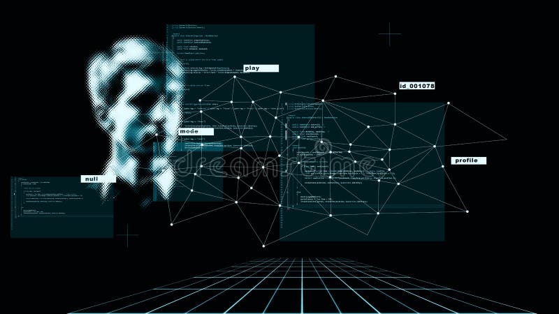 Identificación y escaneo de identidad digital de concepto abstracto. tecnologías digitales modernas