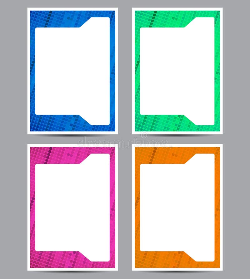 Identification Abstract Card Frame Border Template Stock Vector