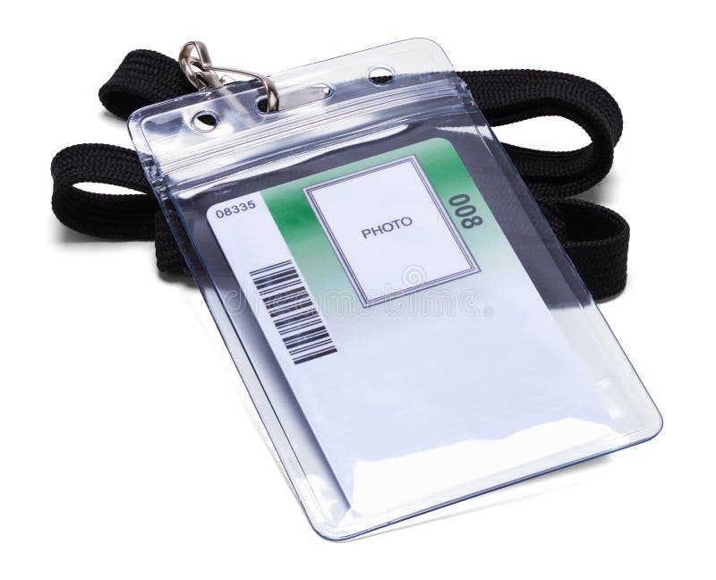 Identification Card Lanyard Stock Photo Image of security, space