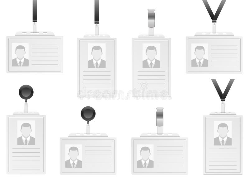 Identification Id Card Vector Design Illustration Isolated on White