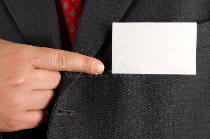 Businessman with id card on suit. Businessman with id card on suit