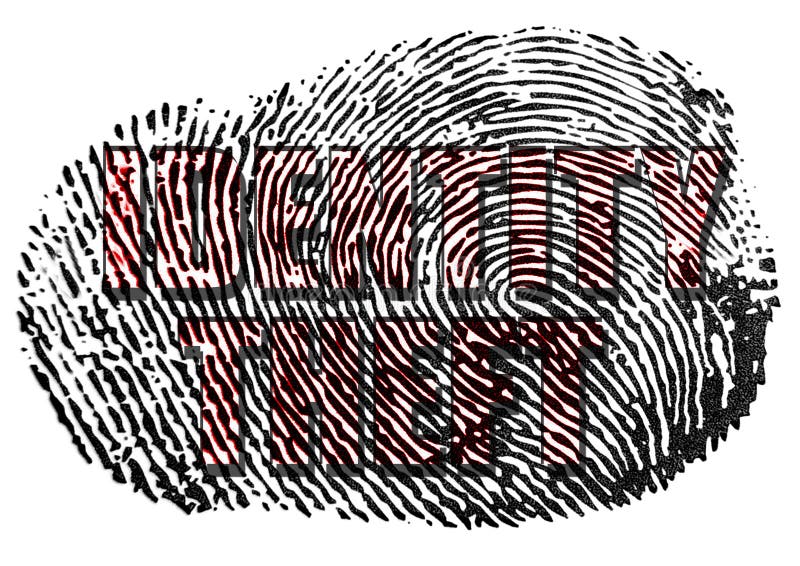 Identit? ts-Diebstahl-Fingerabdruck lizenzfreie abbildung