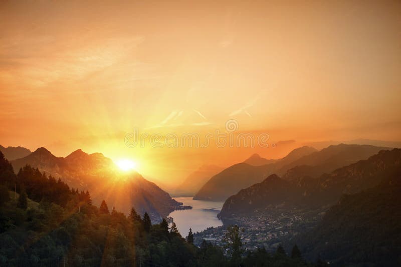 Idro lake in the mountain in the province of Bolzano late autumn. Italy. royalty free stock image Idro lake in the mountain in the province of Bolzano late autumn. Italy. royalty free stock image