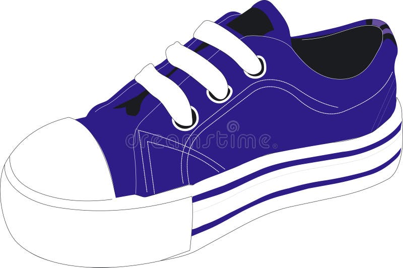 Idrotts- blå sko