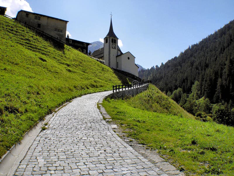 Alpine village view. Alpine village view