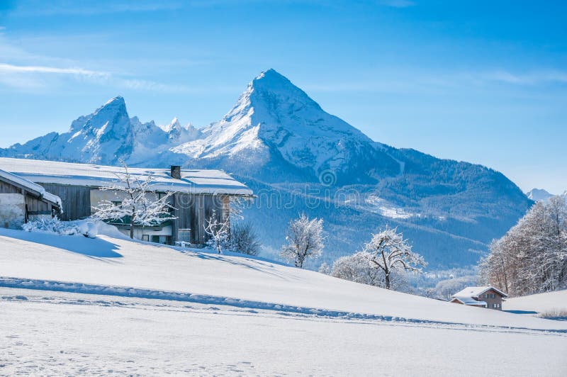 Idyllic landscape in the Bavarian Alps, Berchtesgaden, Germany