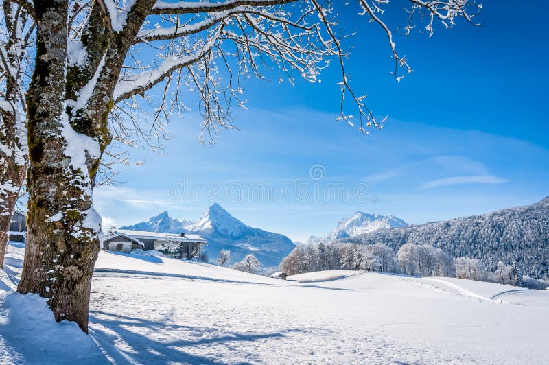 Idyllic landscape in the Bavarian Alps, Berchtesgaden, Germany