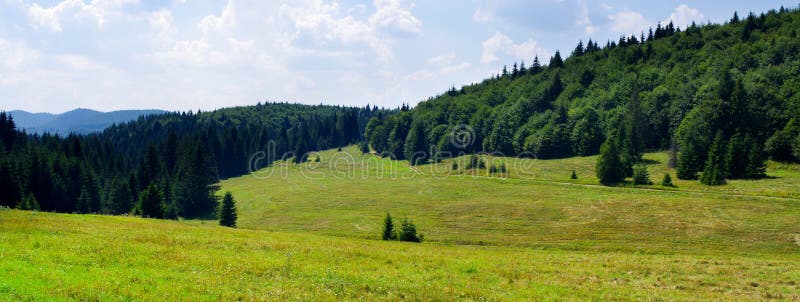 Idyllic landscape in the hills