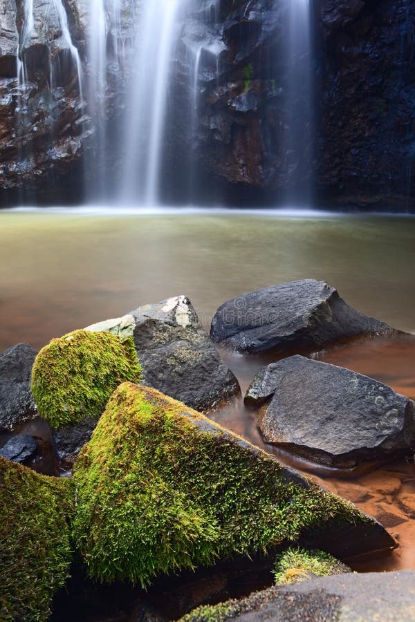 Idyllic paradise waterfall water fall purity