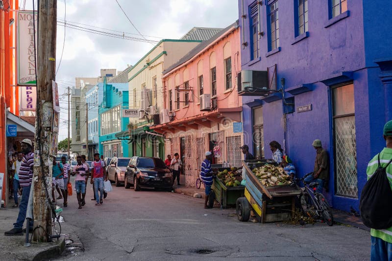 Main street of Bridgetown, Barbados. - NYPL Digital Collections