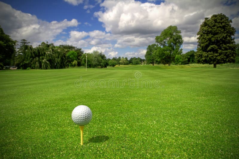 Idyllische golfclub stock fotografie Idyllische golfclub stock fotografie
