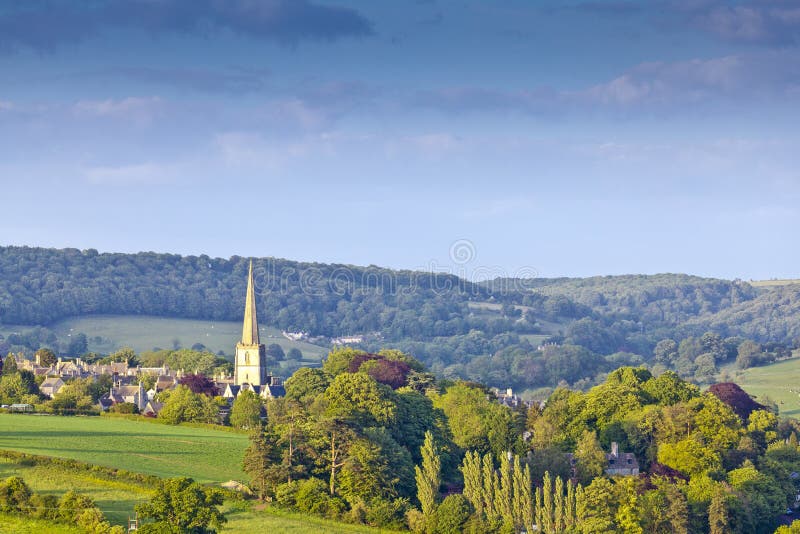 Idyllische ländliche Landschaft, Cotswolds Großbritannien lizenzfreie stockfotografie