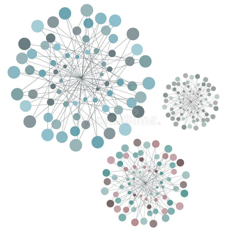 Idée abstraite de mise en réseau avec des lignes et des cercles, concept de connexion