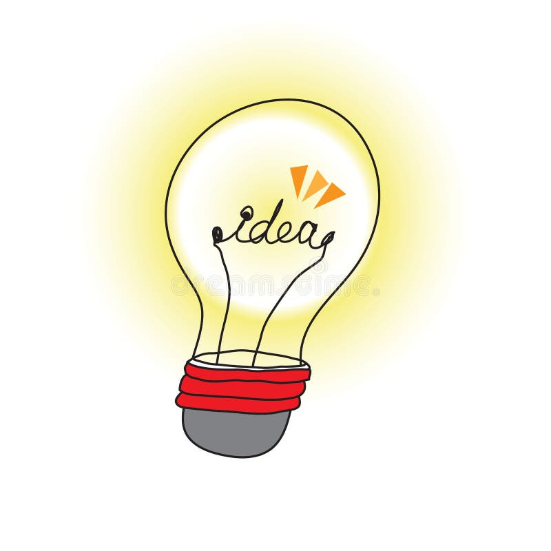 Idea light bulb vector illustration. Idea light bulb vector illustration