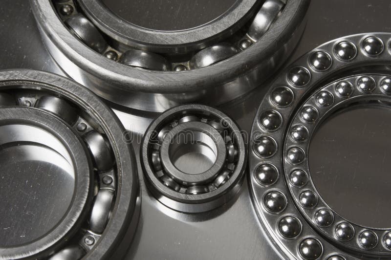 Various types of ball-bearings in detail. Various types of ball-bearings in detail