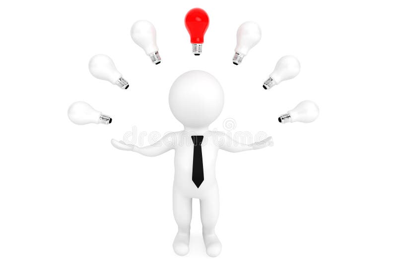 Download Idékulor Runt Om Personen 3d Stock Illustrationer - Illustration av tecken, innovation: 37344602