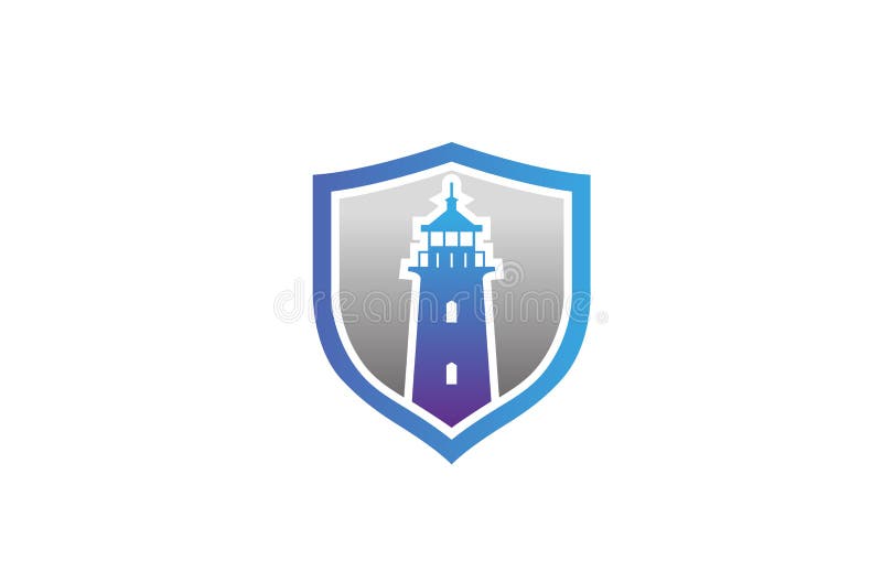 Idérik abstrakt fyrsköld Logo Design Vector Symbol Illustration stock illustrationer Idérik abstrakt fyrsköld Logo Design Vector Symbol Illustration stock illustrationer
